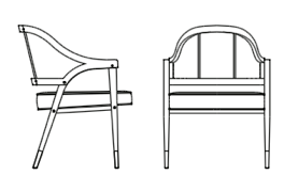 5480 Captains Chair (Ash, Clear on Ash, Brushed Aluminum)